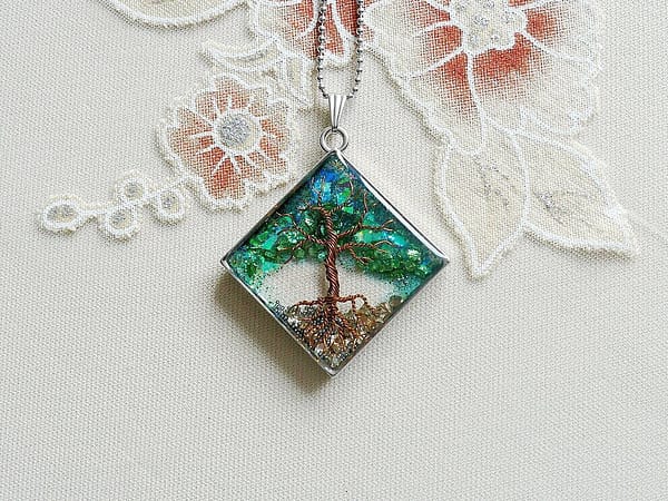 Strom života náhrdelník na ocelovém řetízku